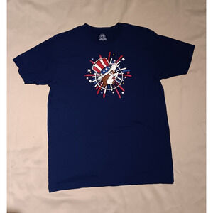 Buc-ees Shirt Adult Medium Blue 4th Of July Patriotic USA Graphic Tee